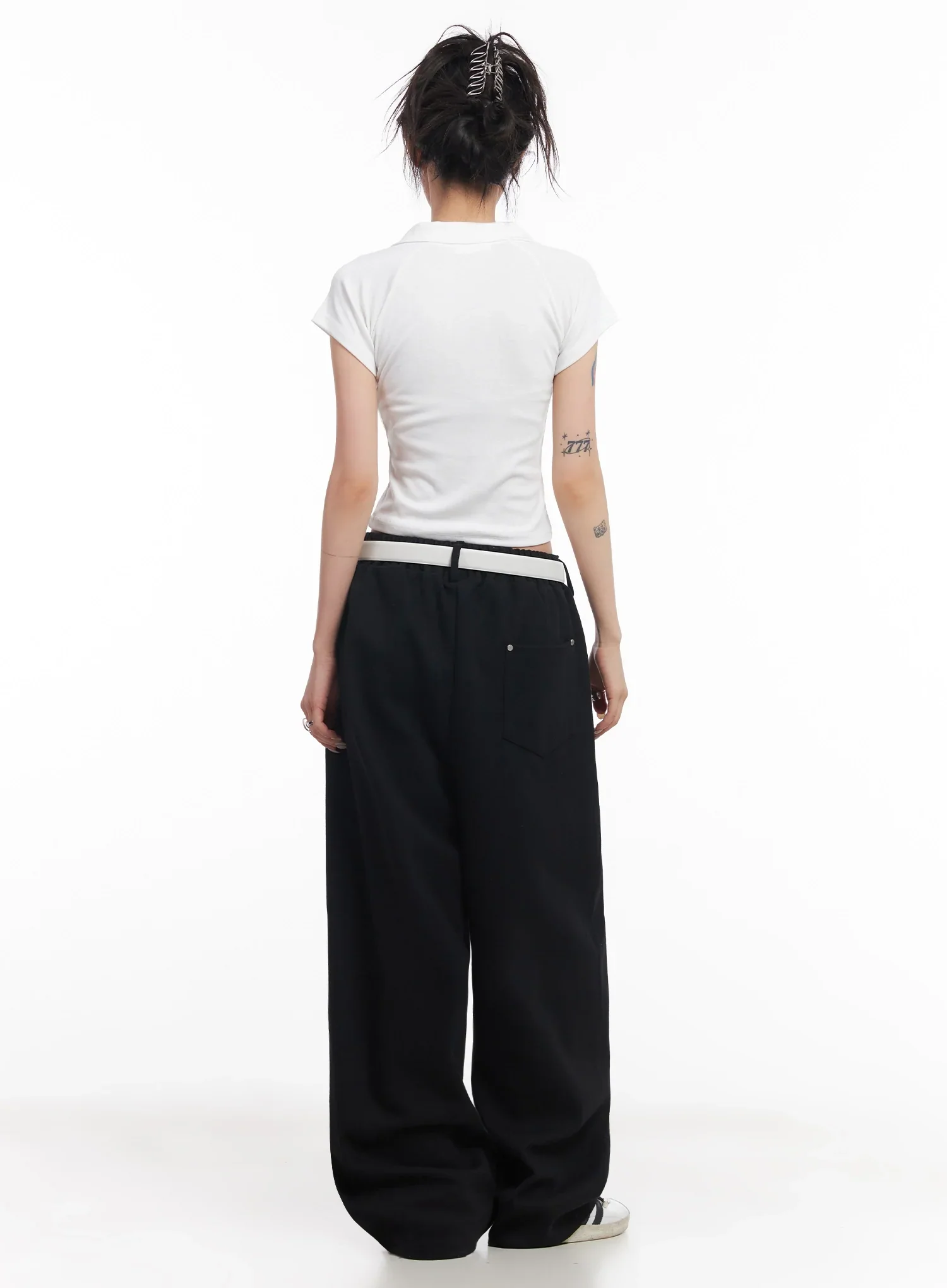 Chaeryeong Belted Wide-Leg Sweatpants IC503 - Image 15