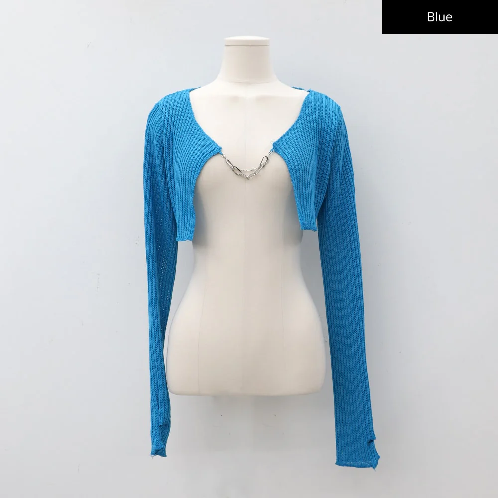 Chain Tied Crop Cardigan CM6 - Image 22