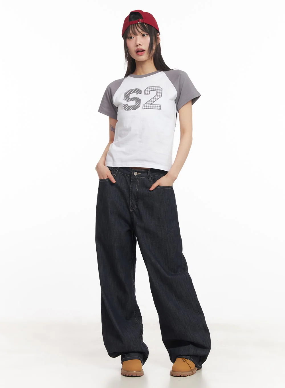 Check Embroidered Crop Top CA522 - Image 5