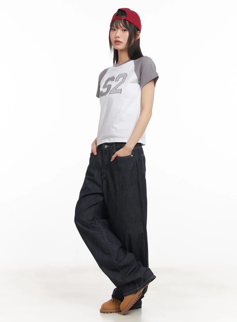 Check Embroidered Crop Top CA522 - Image 6
