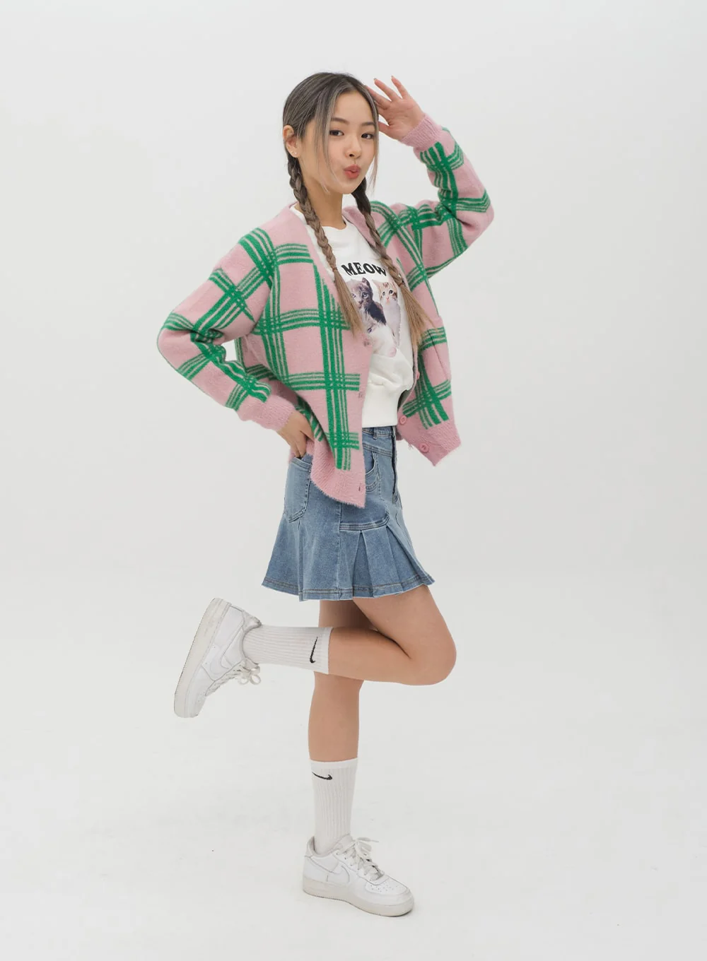 Check Pattern Cardigan J15 - Image 11