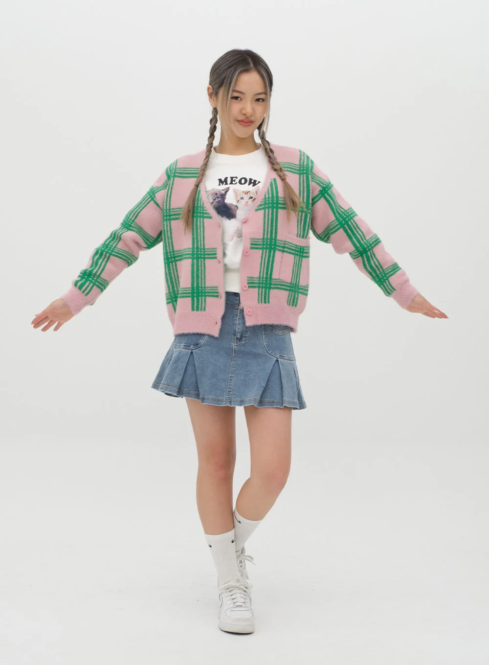 Check Pattern Cardigan J15 - Image 2