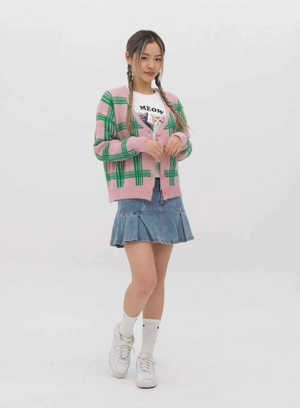 Check Pattern Cardigan J15 - Image 3
