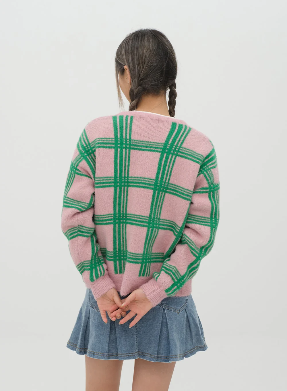 Check Pattern Cardigan J15 - Image 4