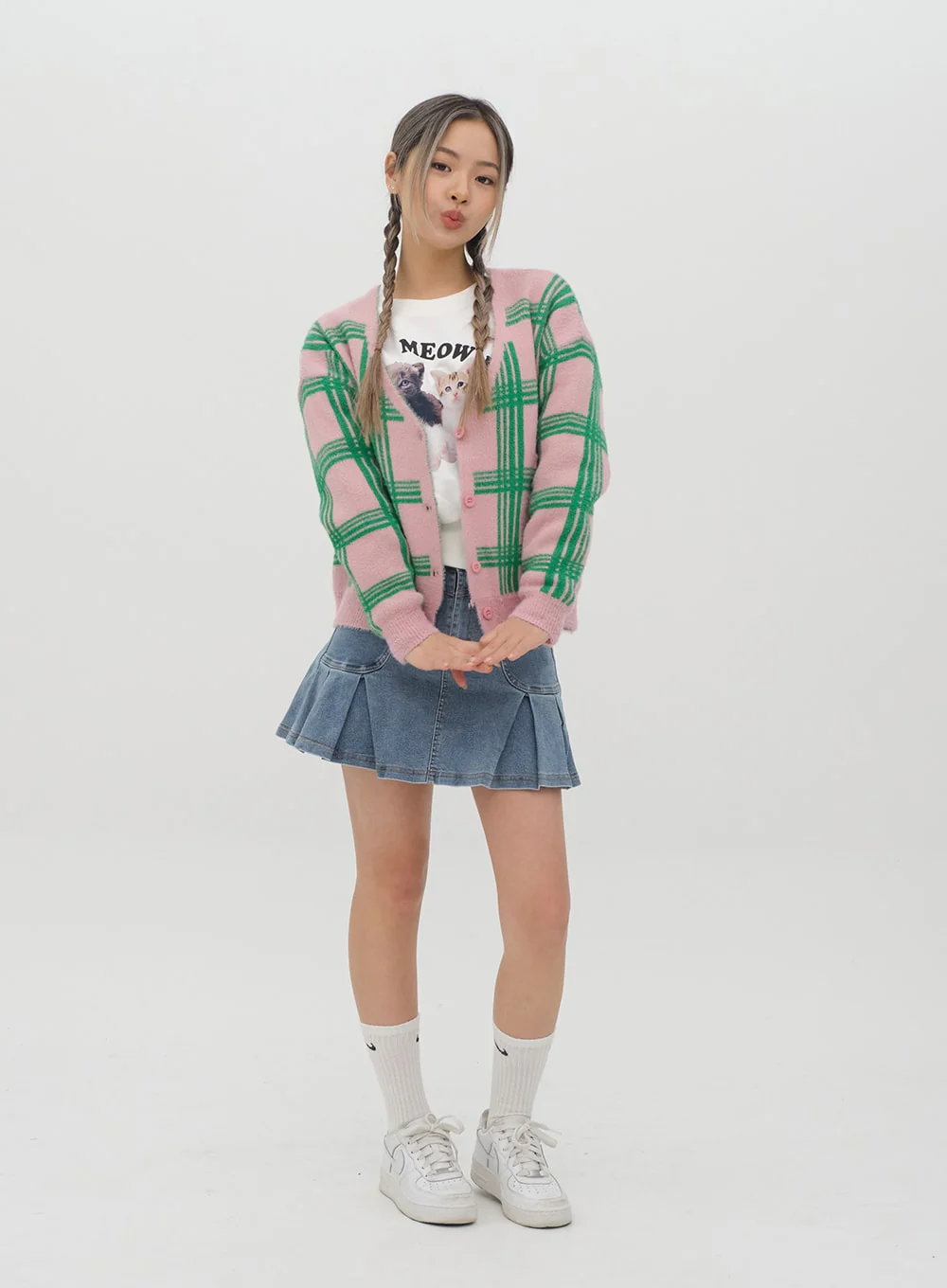 Check Pattern Cardigan J15 - Image 5