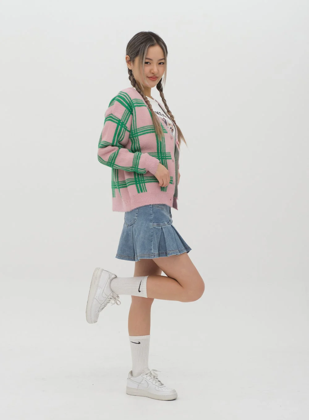 Check Pattern Cardigan J15 - Image 6