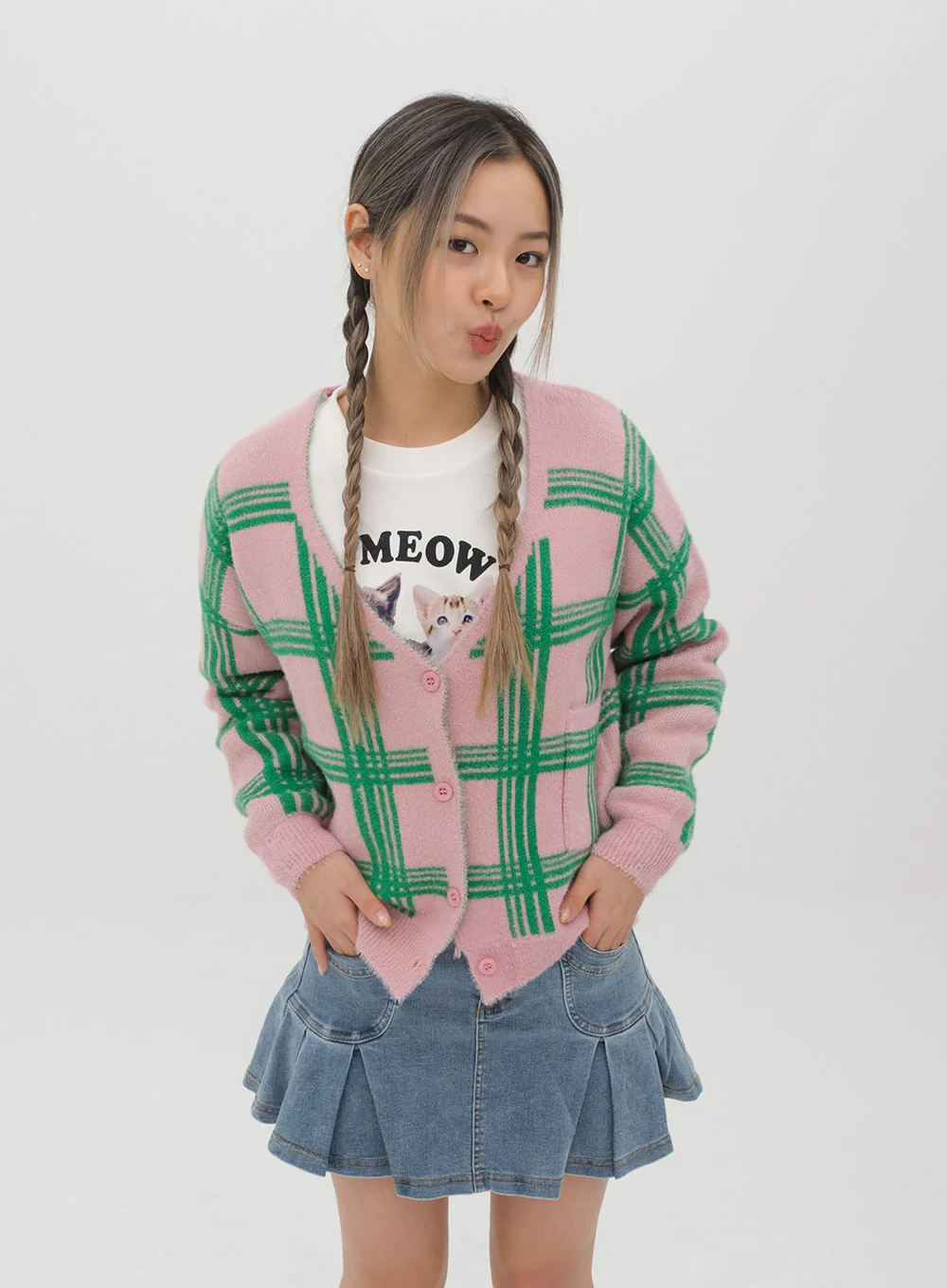 Check Pattern Cardigan J15 - Image 7