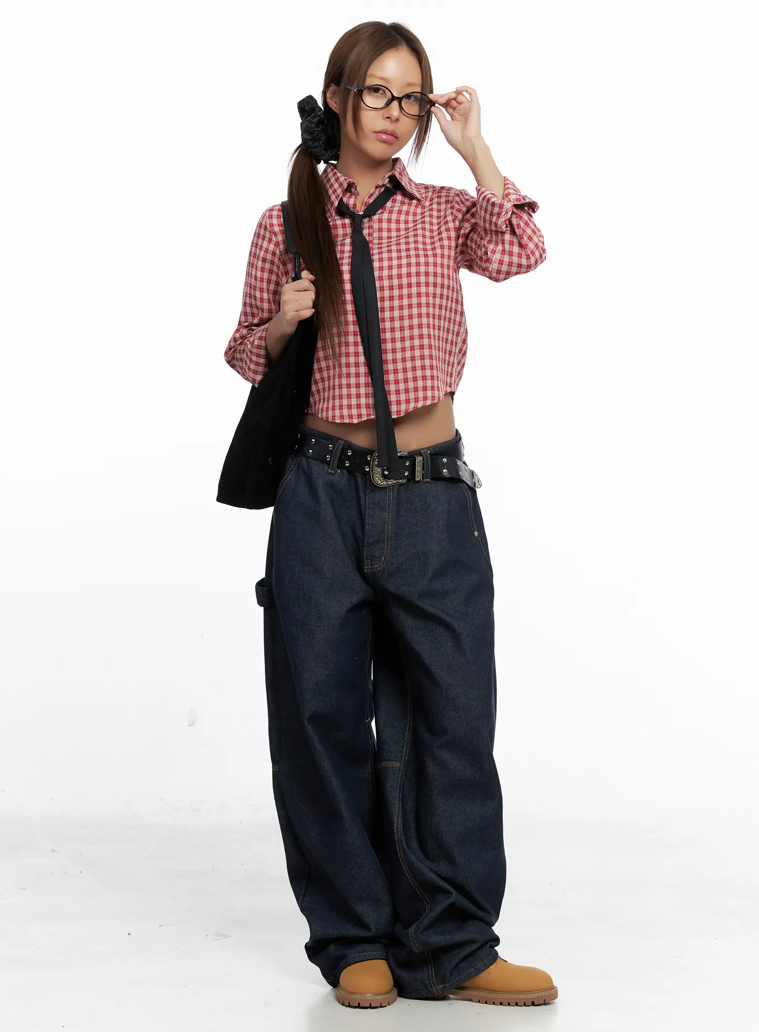 Checkered Crop Long Sleeve CS522 - Image 2