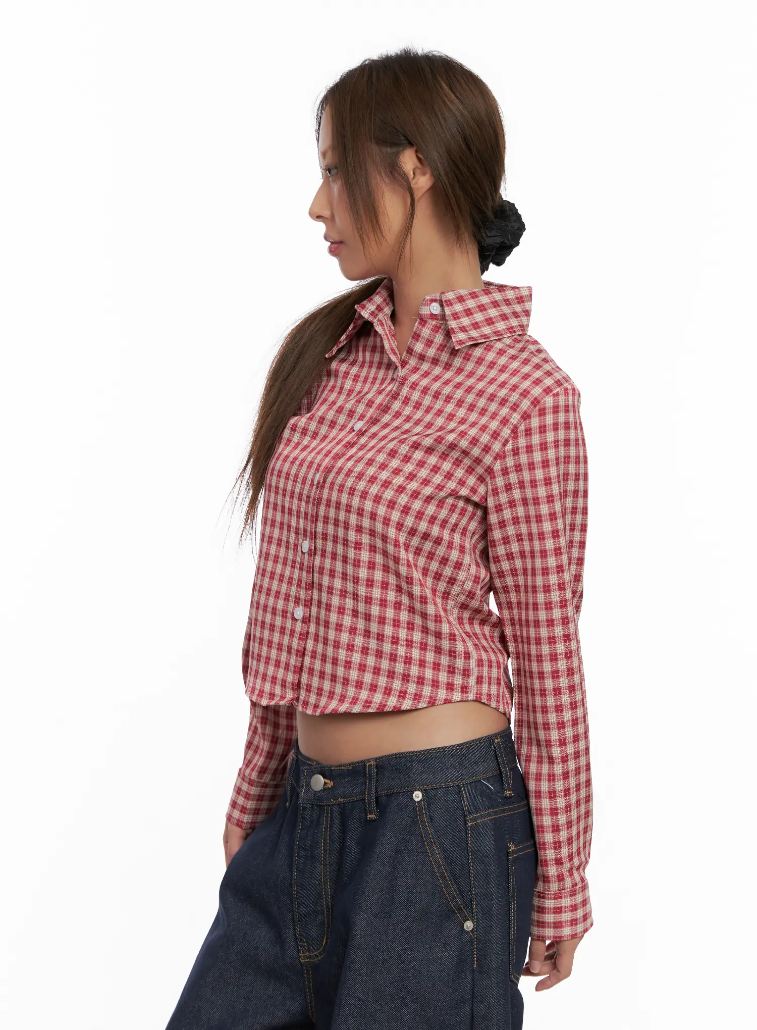 Checkered Crop Long Sleeve CS522 - Image 5