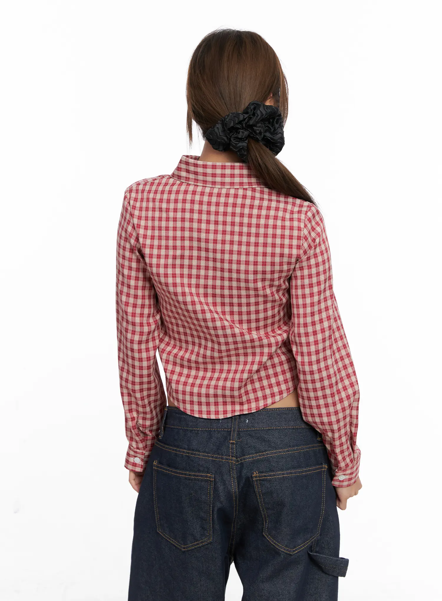 Checkered Crop Long Sleeve CS522 - Image 7
