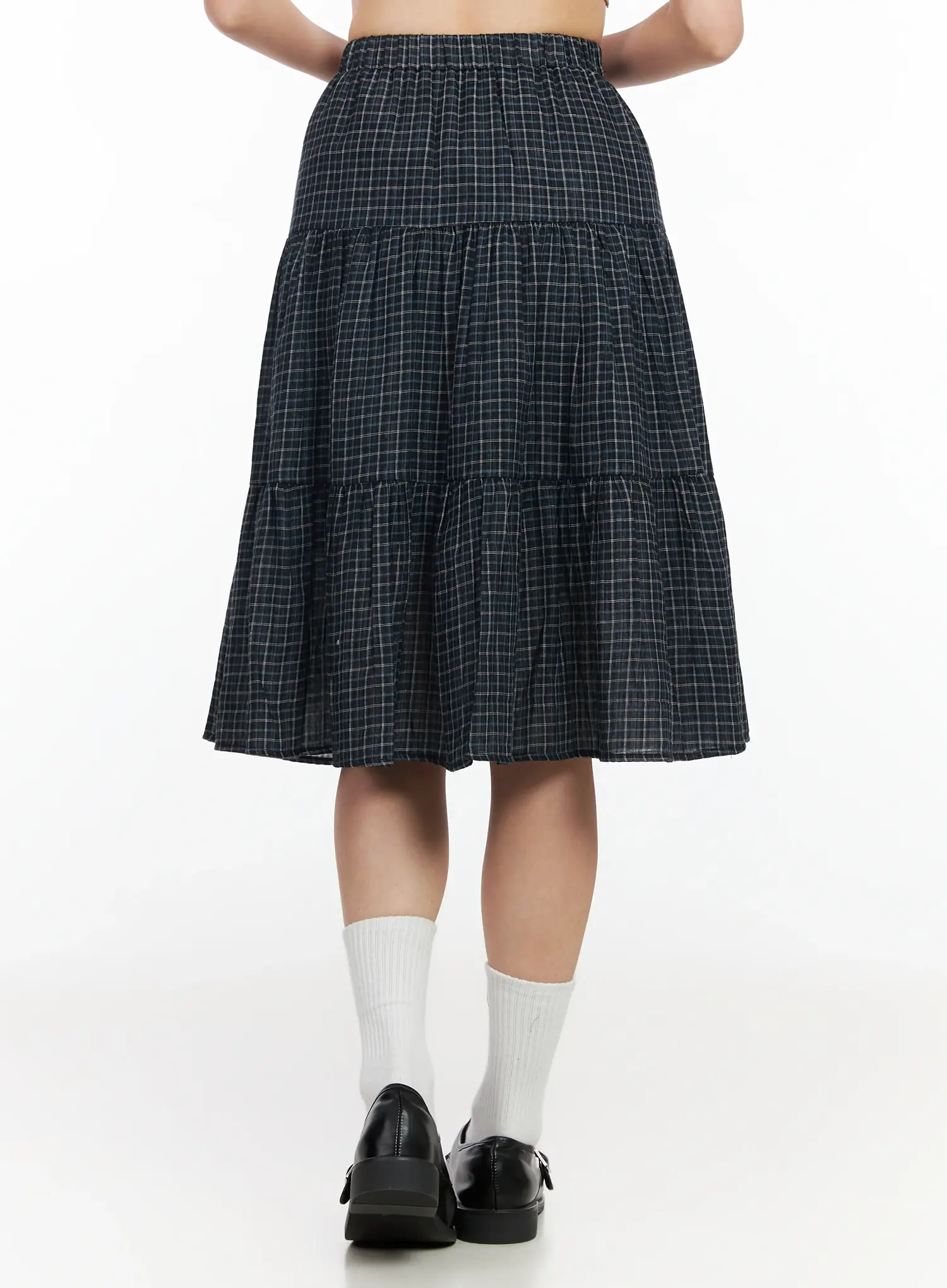 Checkered Midi Skirt IM524 - Image 5