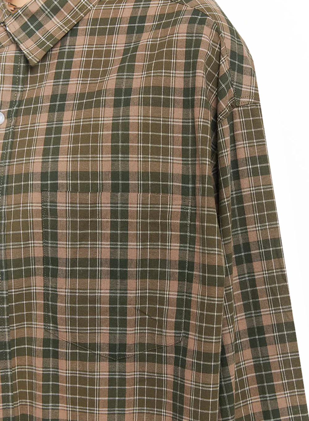 Checkered Oversize Collared T-Shirt IM525 - Image 3