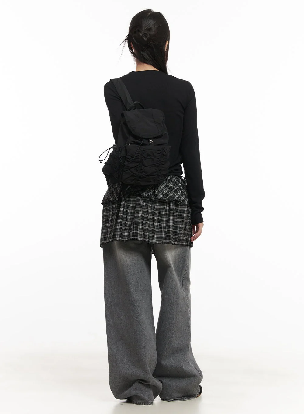 Checkered Ruffle Layering Mini Skirt CF519 - Image 6