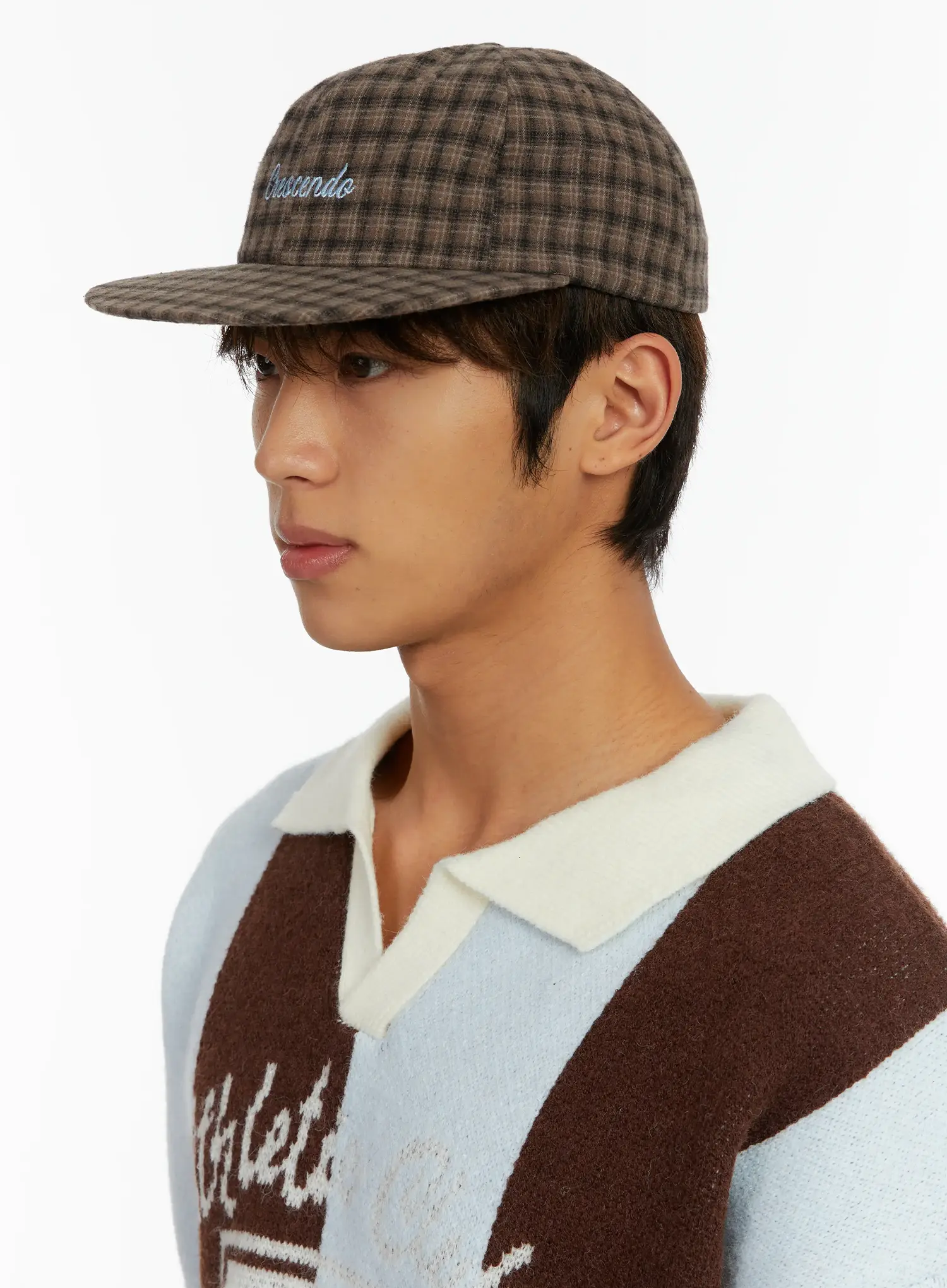 Checkered Street Style Camp Hat ID523 - Image 4