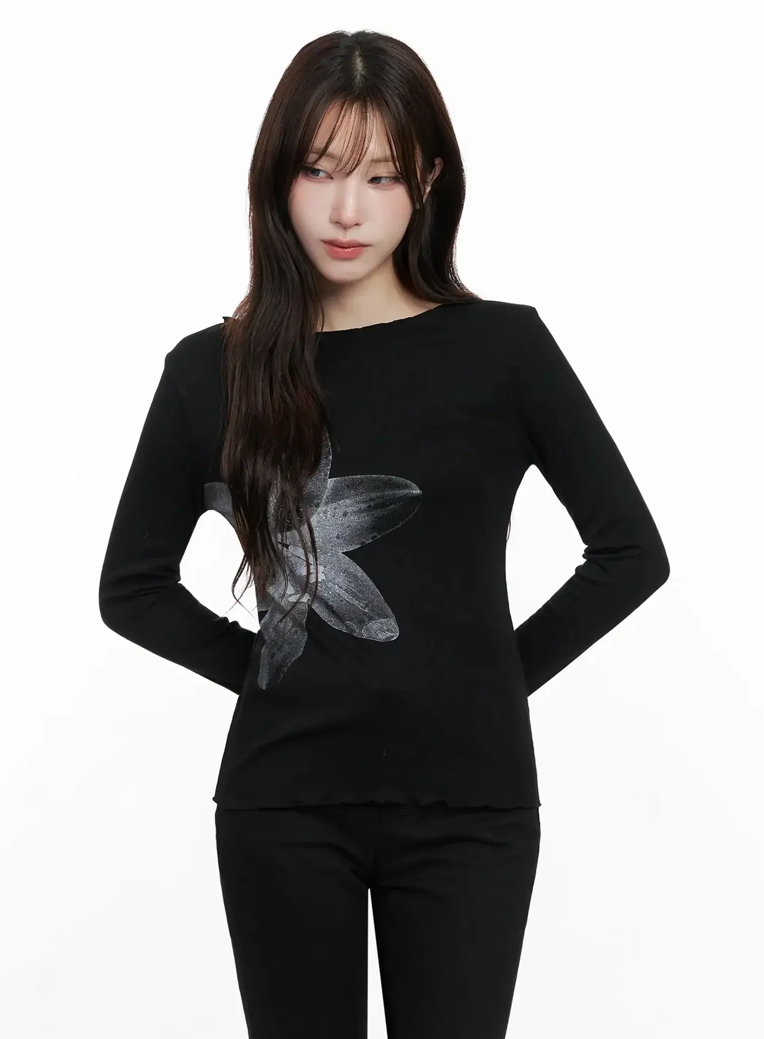 Chic Botanical Print Shirt IN514 - Image 5
