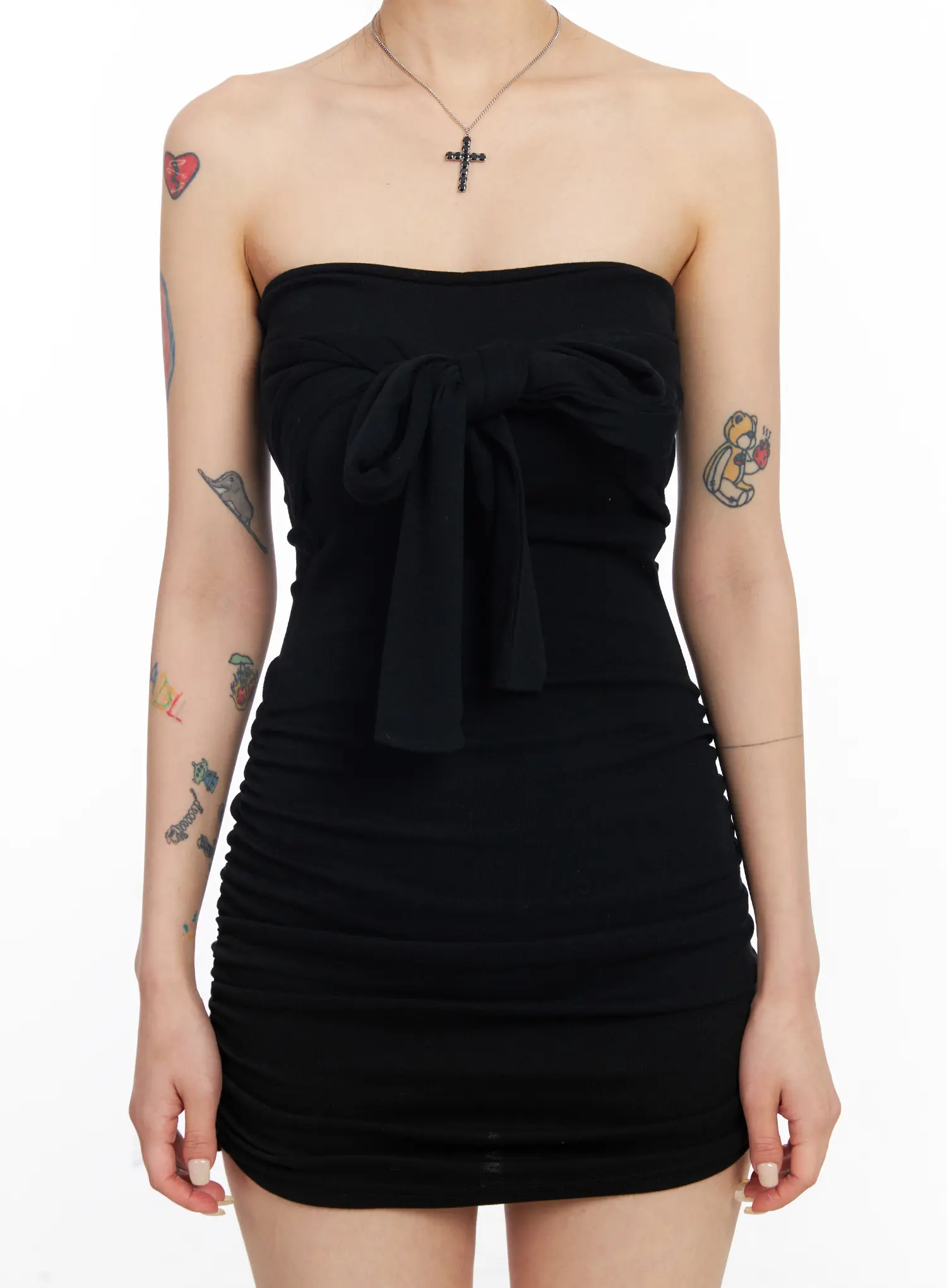Chic Bow Tie Bodycon Dress CJ523 - Image 3