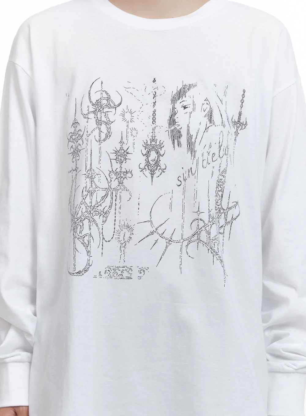 Chic Graphic Print Cotton Long Sleeve Tee CO402 - Image 3