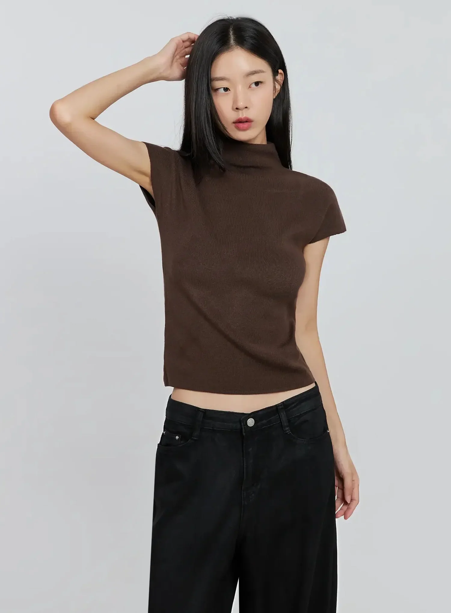 Chic High Neck Knit Top IO530 - Image 9