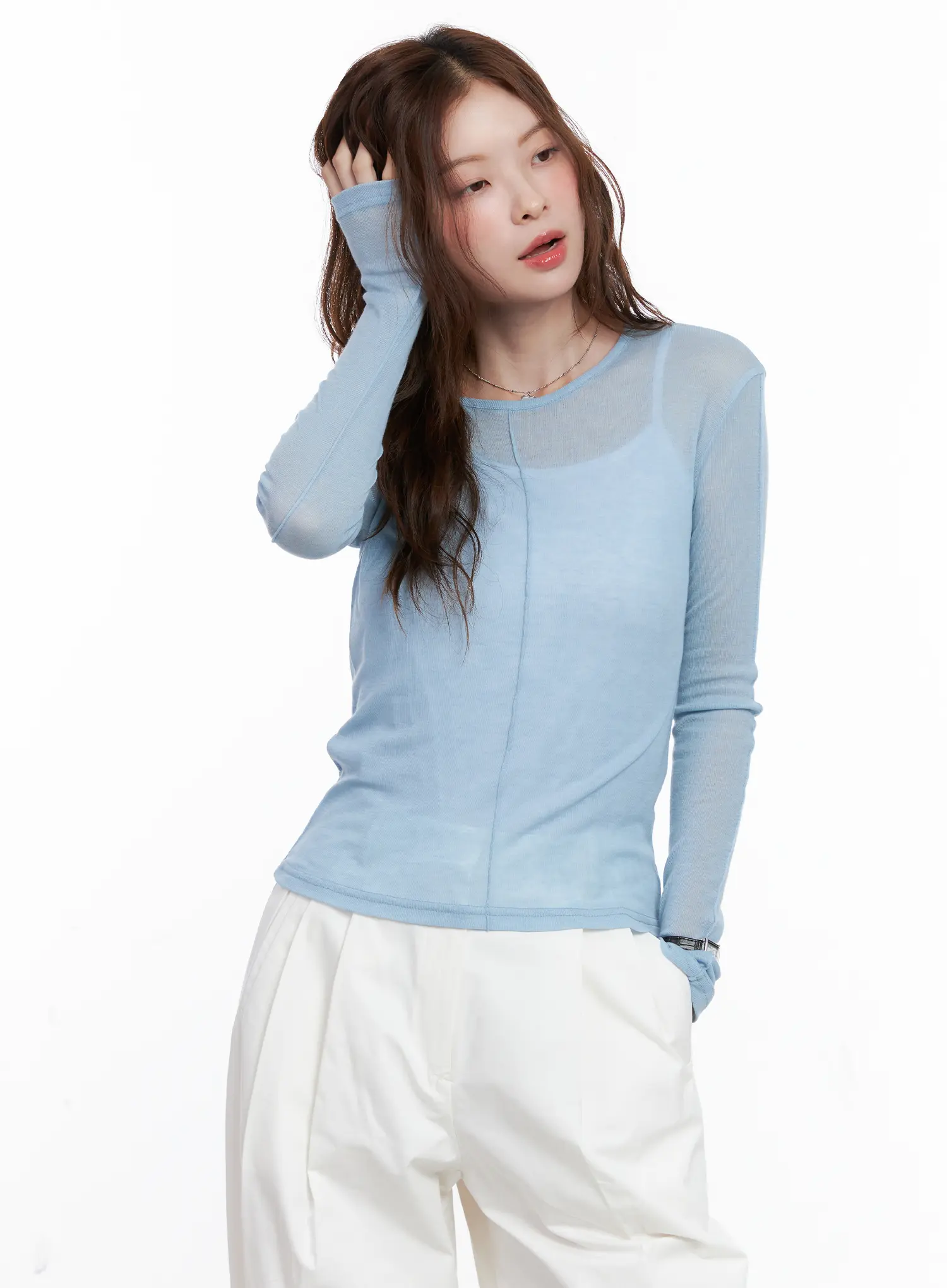 Chic Mesh Long Sleeve Top CG520