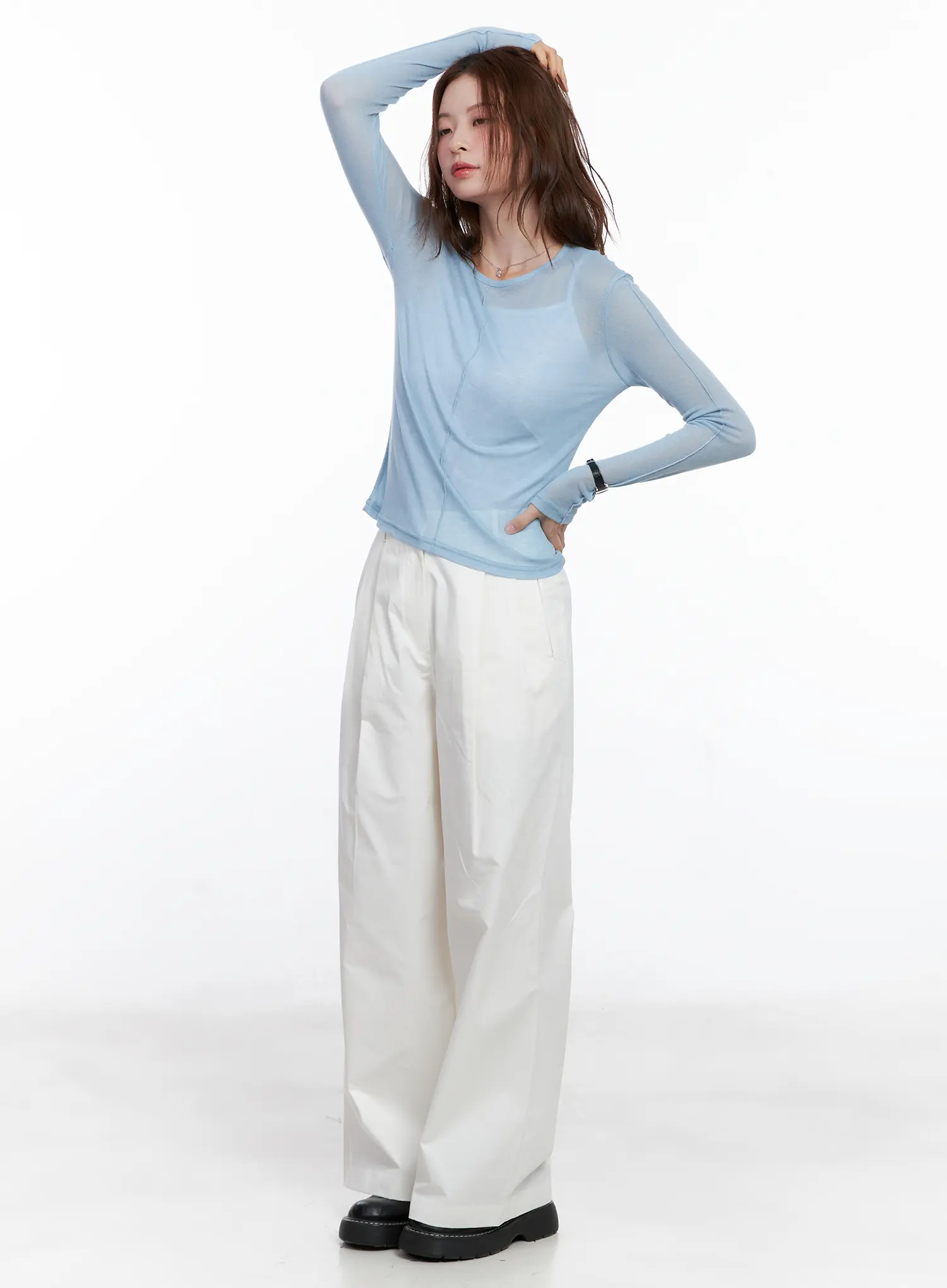 Chic Mesh Long Sleeve Top CG520 - Image 5