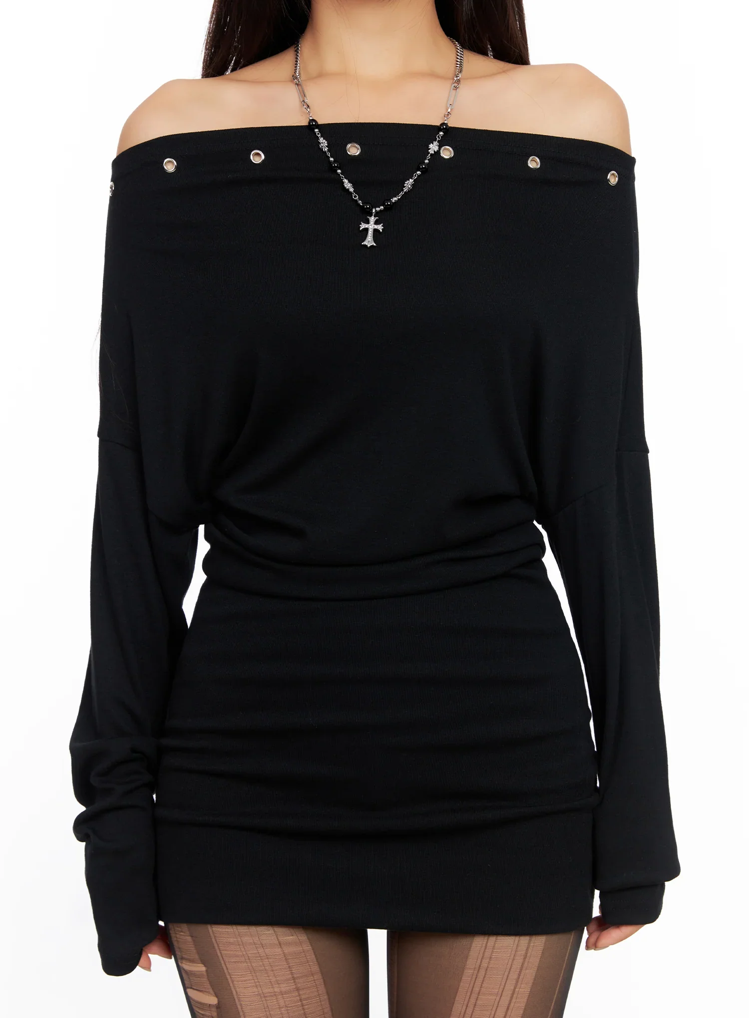 Chic Off-Shoulder Mini Dress CO514 - Image 3