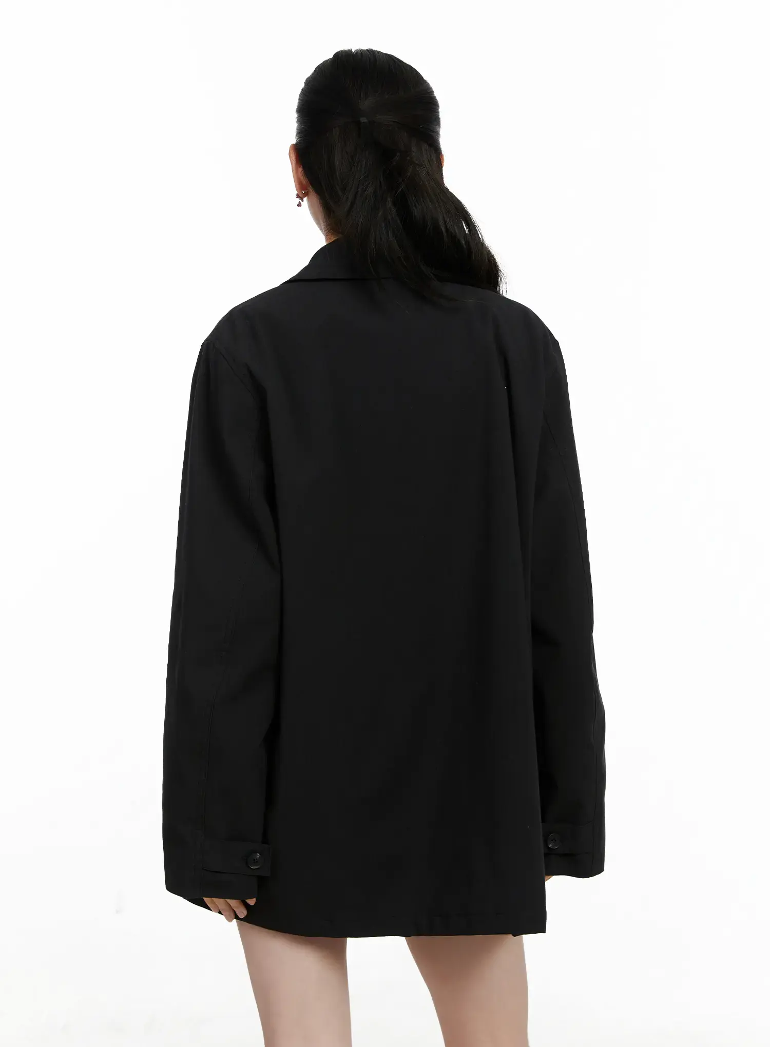 Chic Oversized Cotton Jacket F502 - Image 10