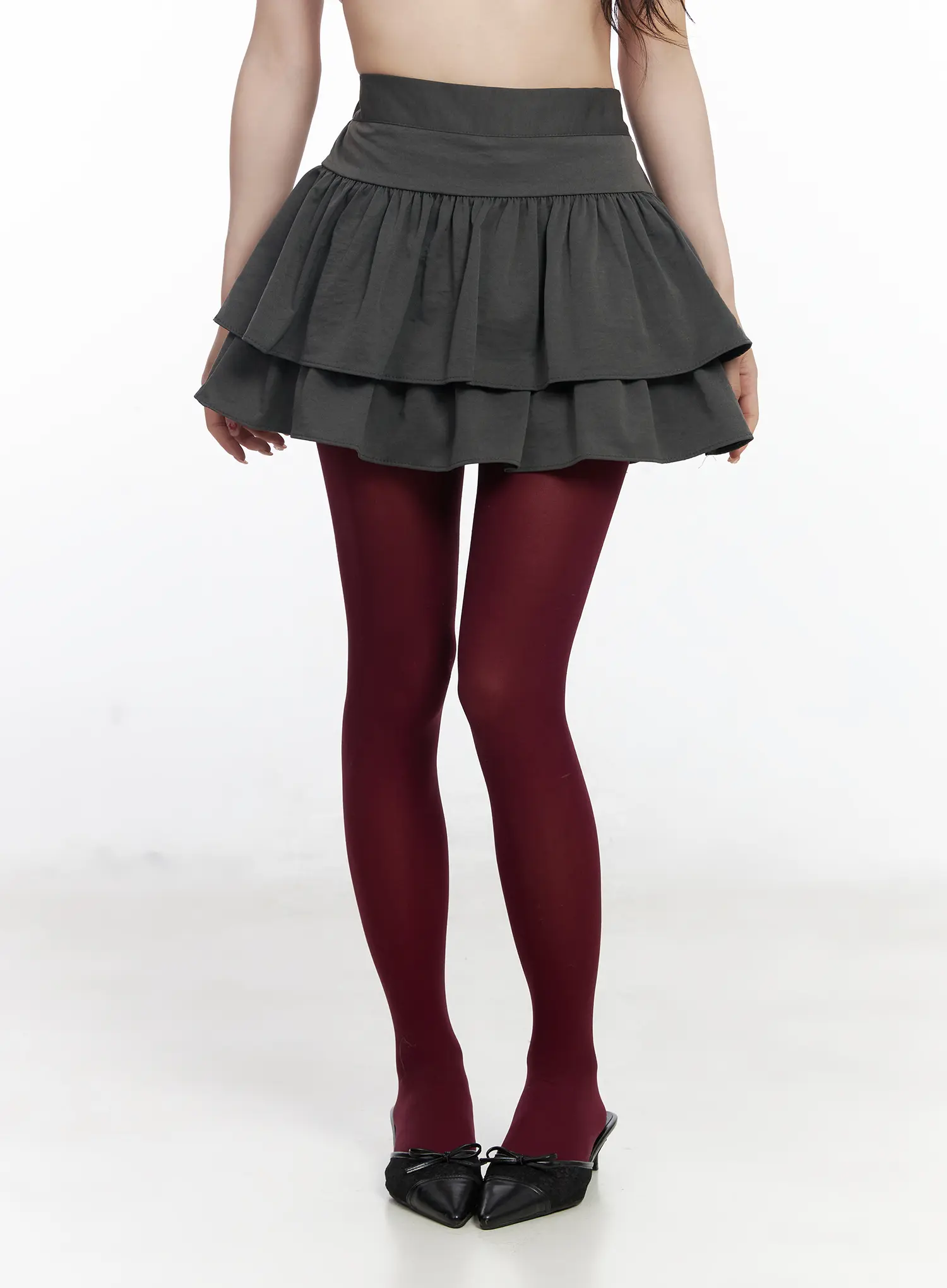 Chic Ruffled Layered Mini Skirt CJ526 - Image 2