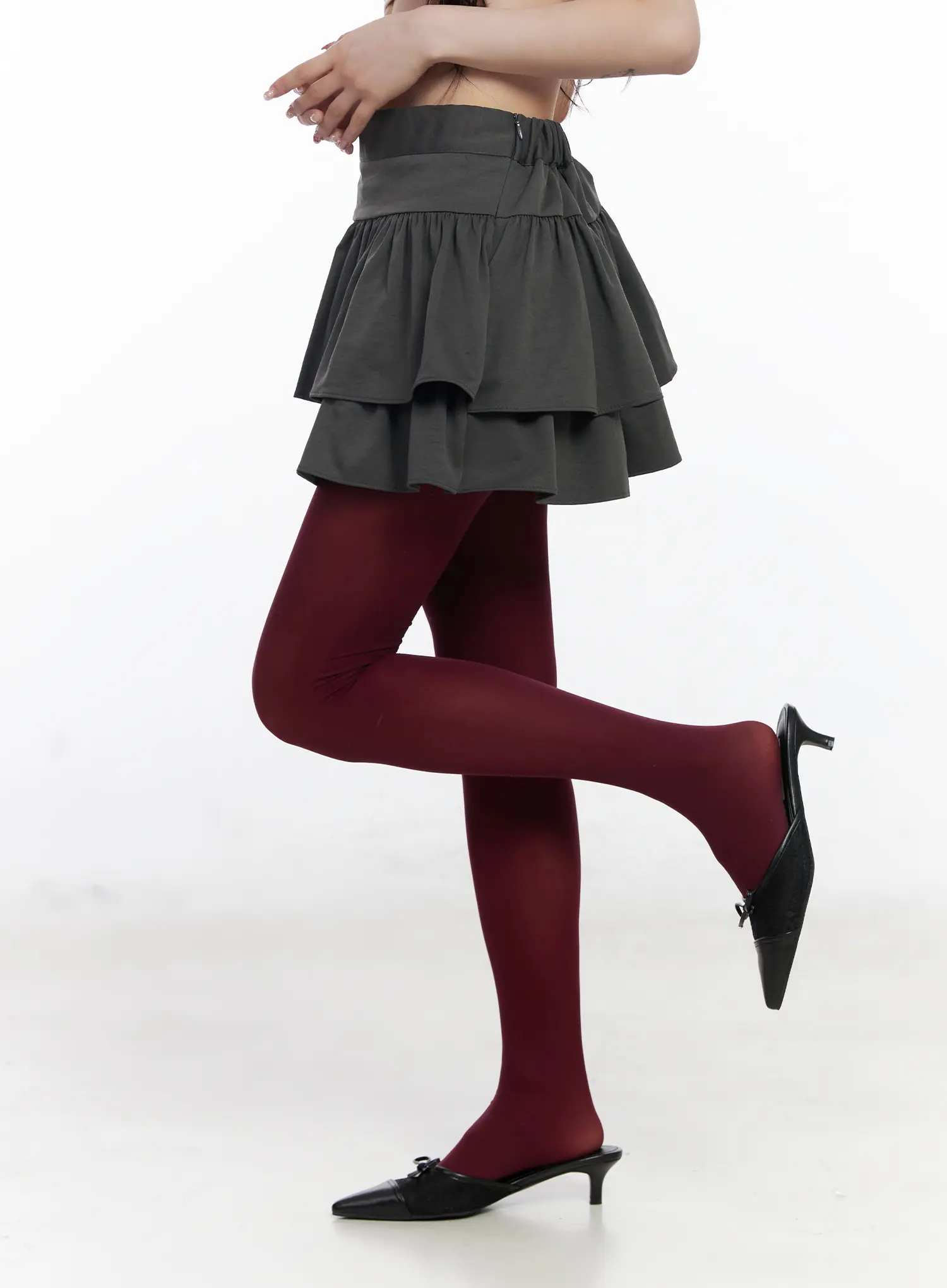 Chic Ruffled Layered Mini Skirt CJ526 - Image 3