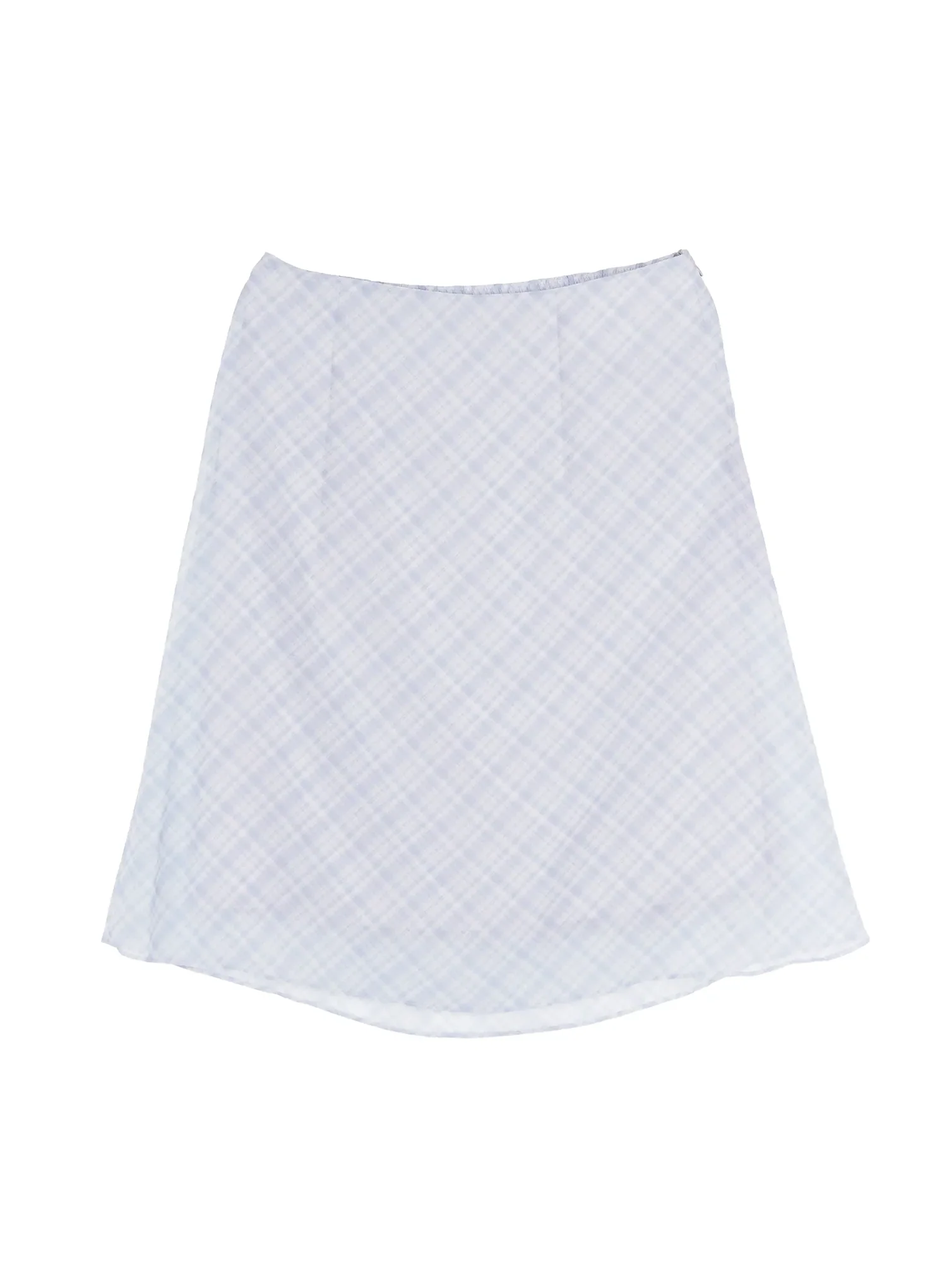 Chiffon Flare Plaid Midi Skirt IY507 - Image 10