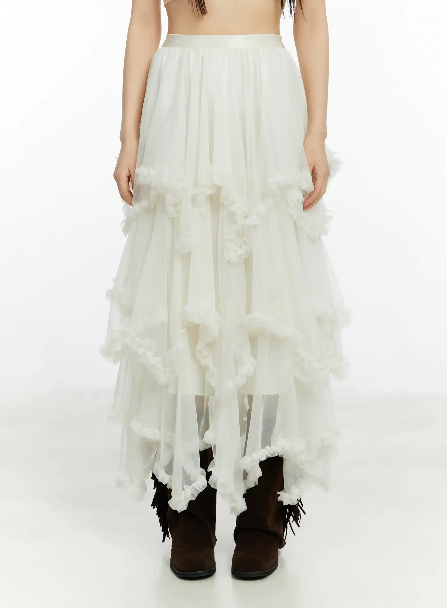 Chiffon Lace Maxi Skirt CF510 - Image 2