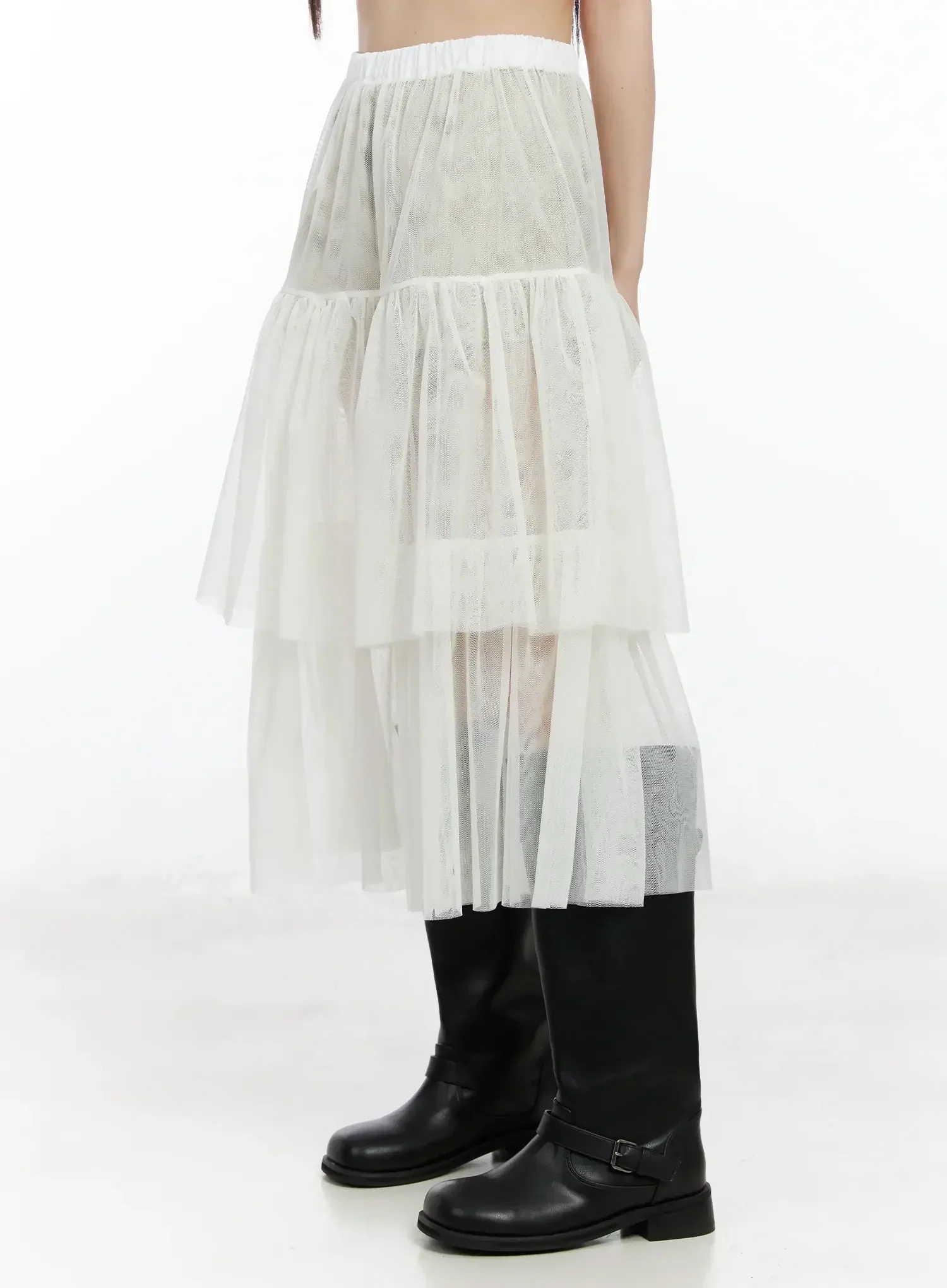 Chiffon Layered Midi Skirt IM523 - Image 10