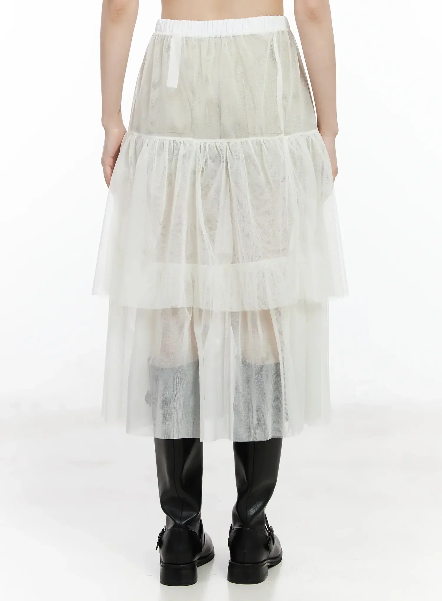 Chiffon Layered Midi Skirt IM523 - Image 11