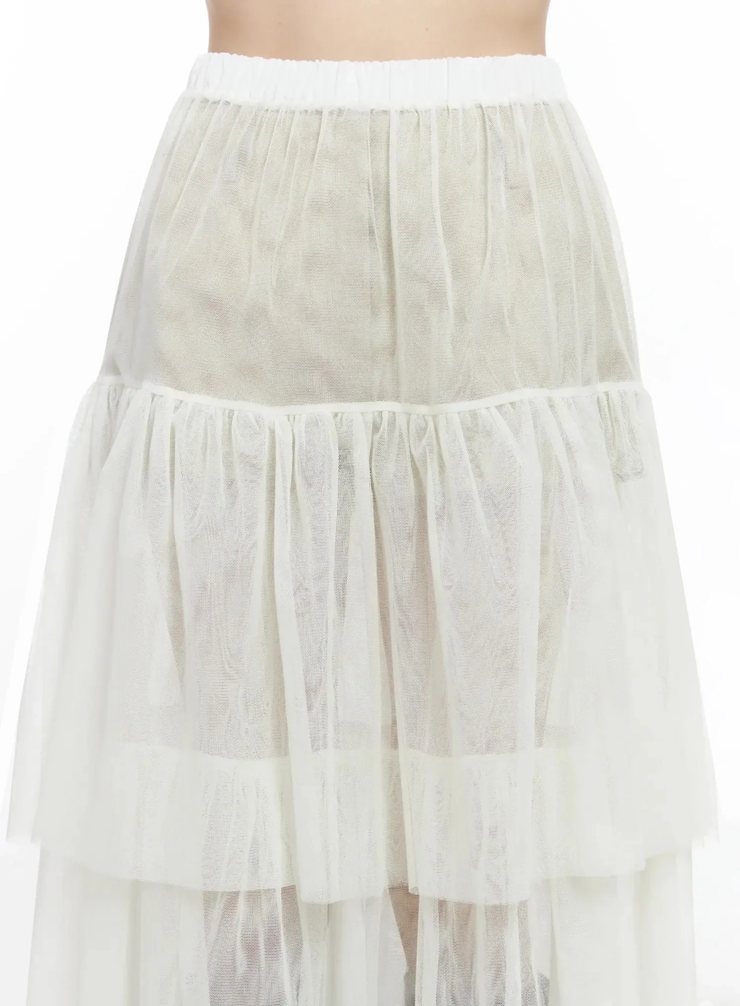 Chiffon Layered Midi Skirt IM523 - Image 4