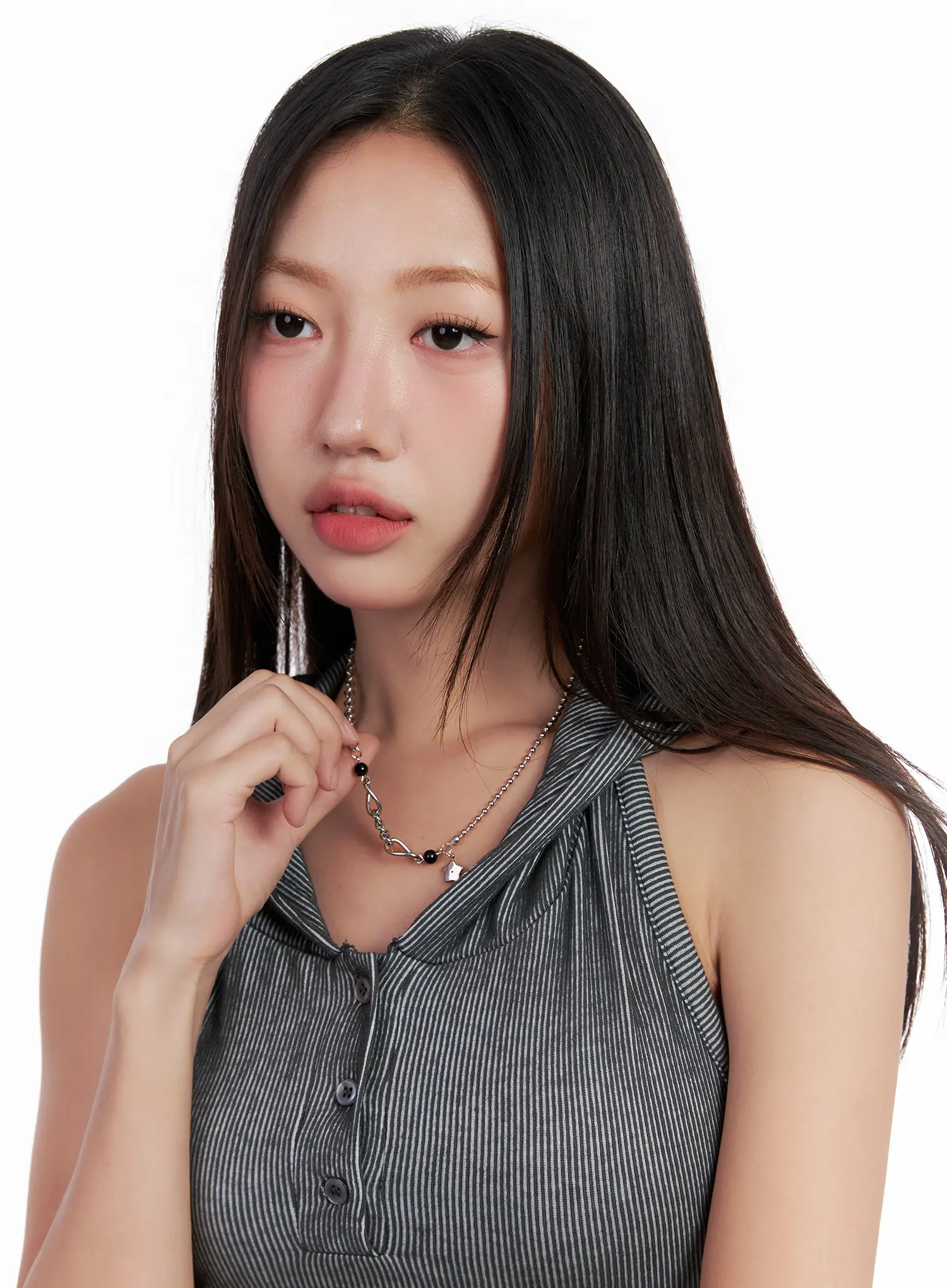 Chunky Star-Charm Statement Necklace CL522 - Image 4