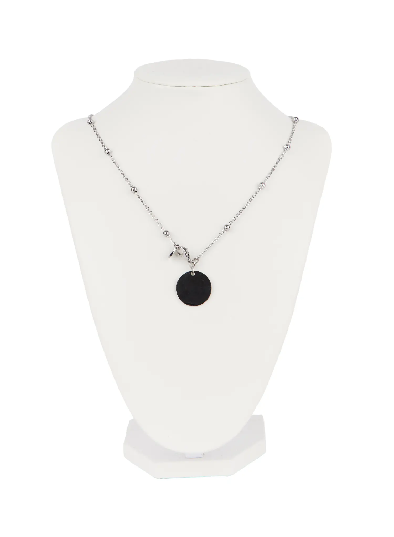 Circle Pendant Ball Chain Necklace CJ515 - Image 4