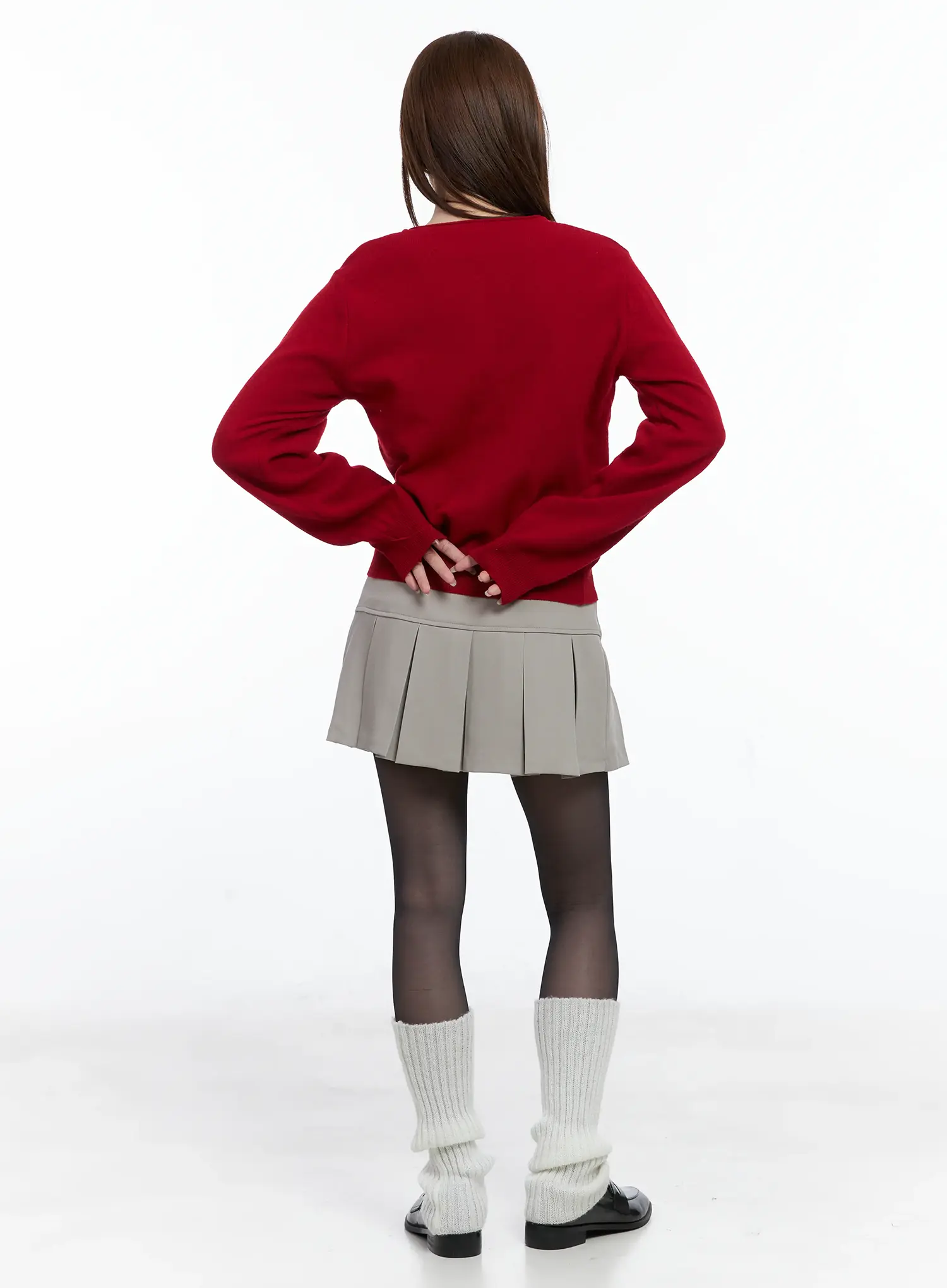 Classic A-Line Pleated Skirt CS501 - Image 4