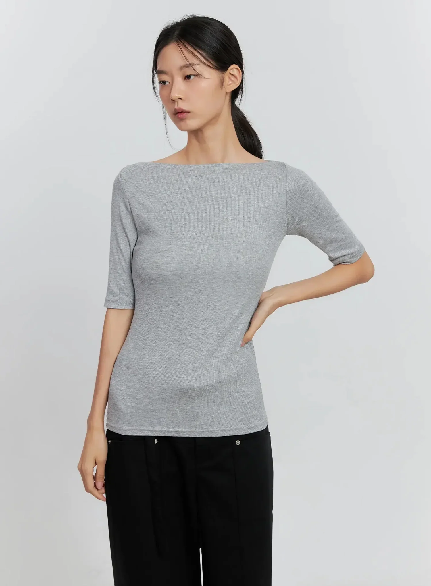 Classic Boat Neck Top IS516 - Image 14