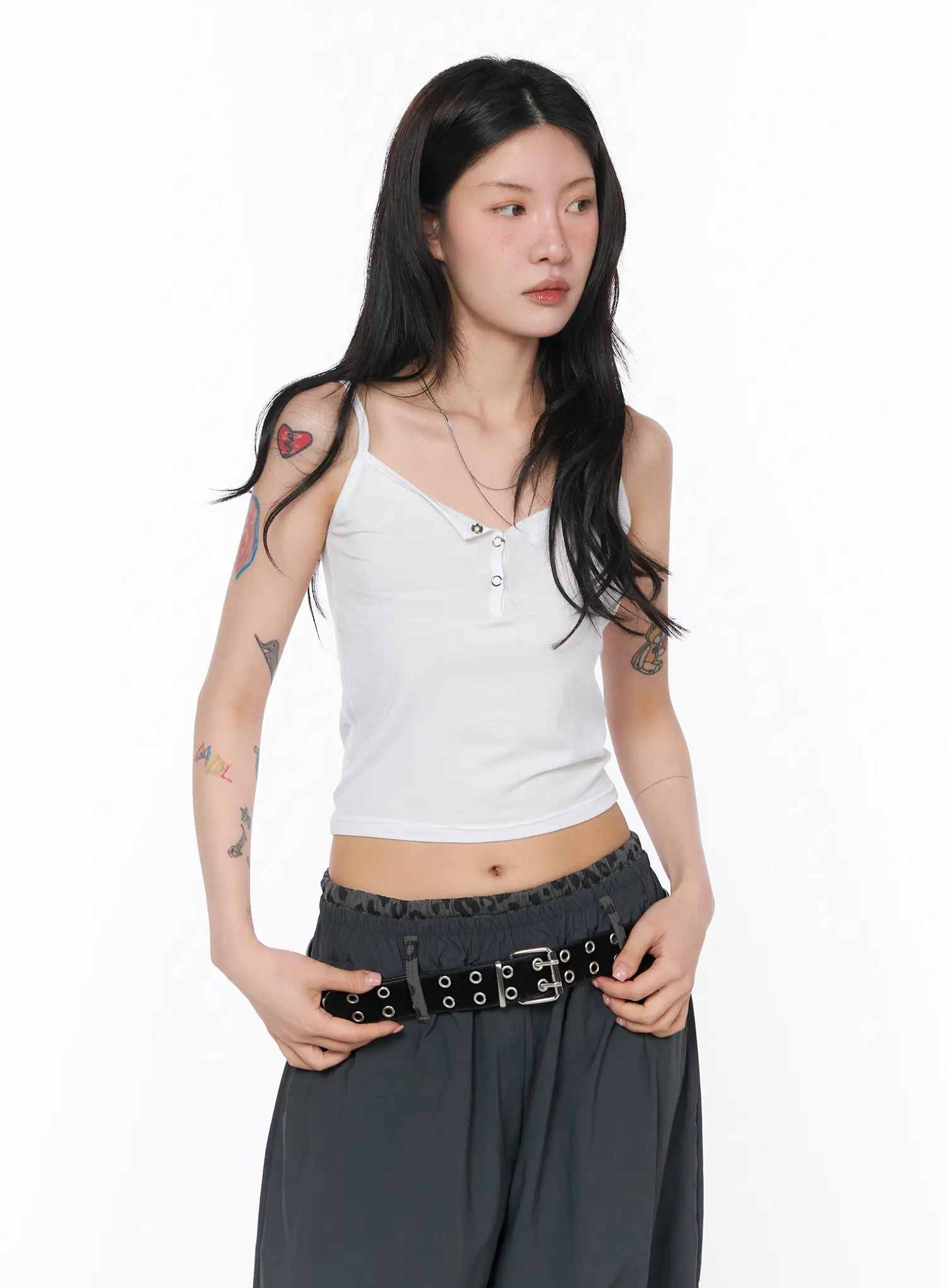 Classic Buttoned Cami Tank CA527 - Image 10