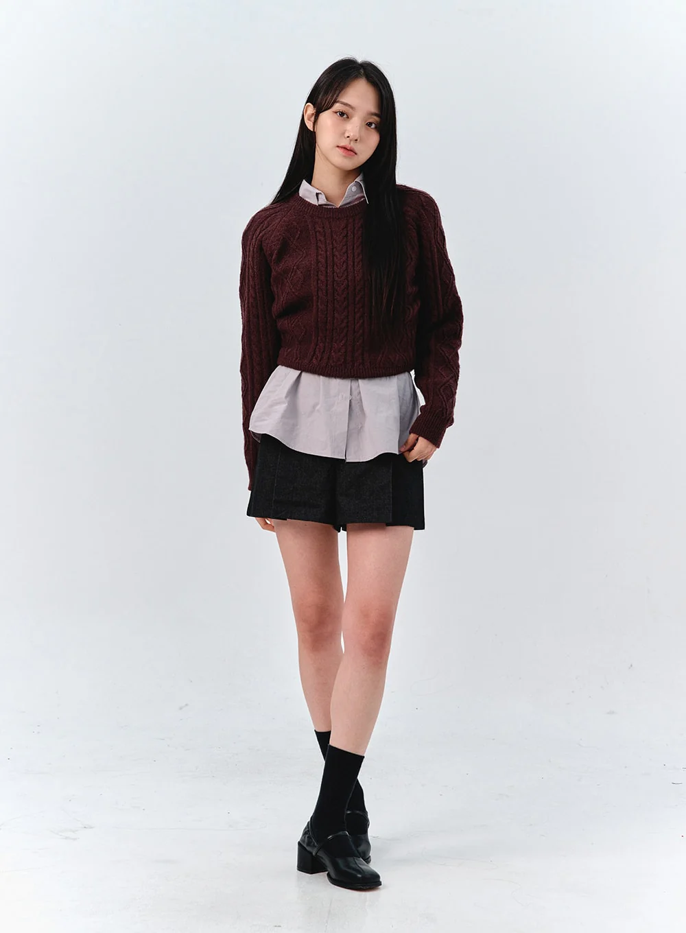 Classic Cable Knit Sweater OO319 - Image 5