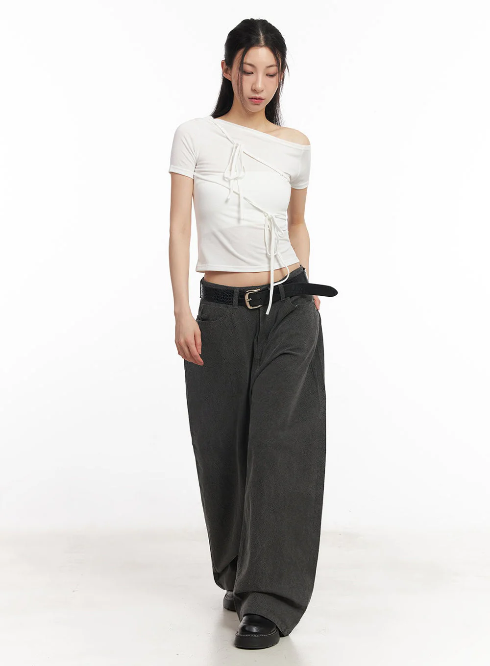Classic Cotton Wide-Leg Pants IY529