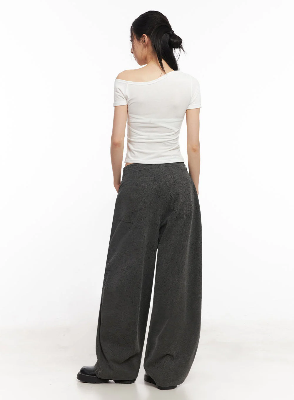 Classic Cotton Wide-Leg Pants IY529 - Image 10