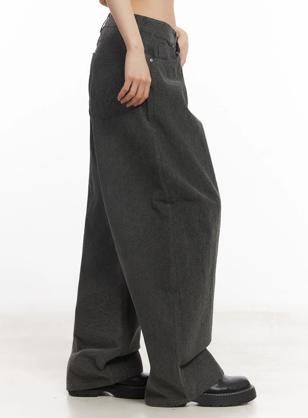 Classic Cotton Wide-Leg Pants IY529 - Image 9