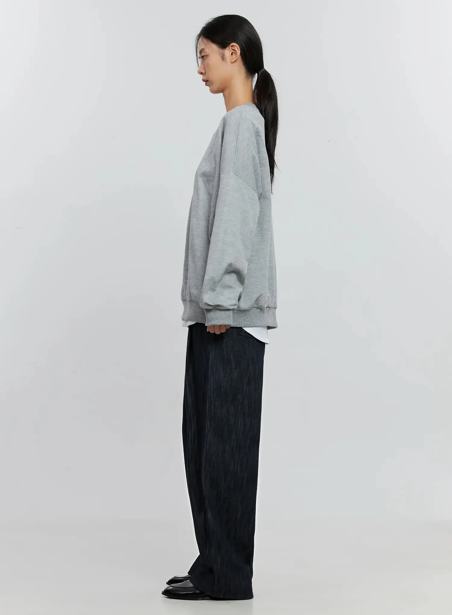 Classic Grey Crewneck Sweatshirt IS516 - Image 5