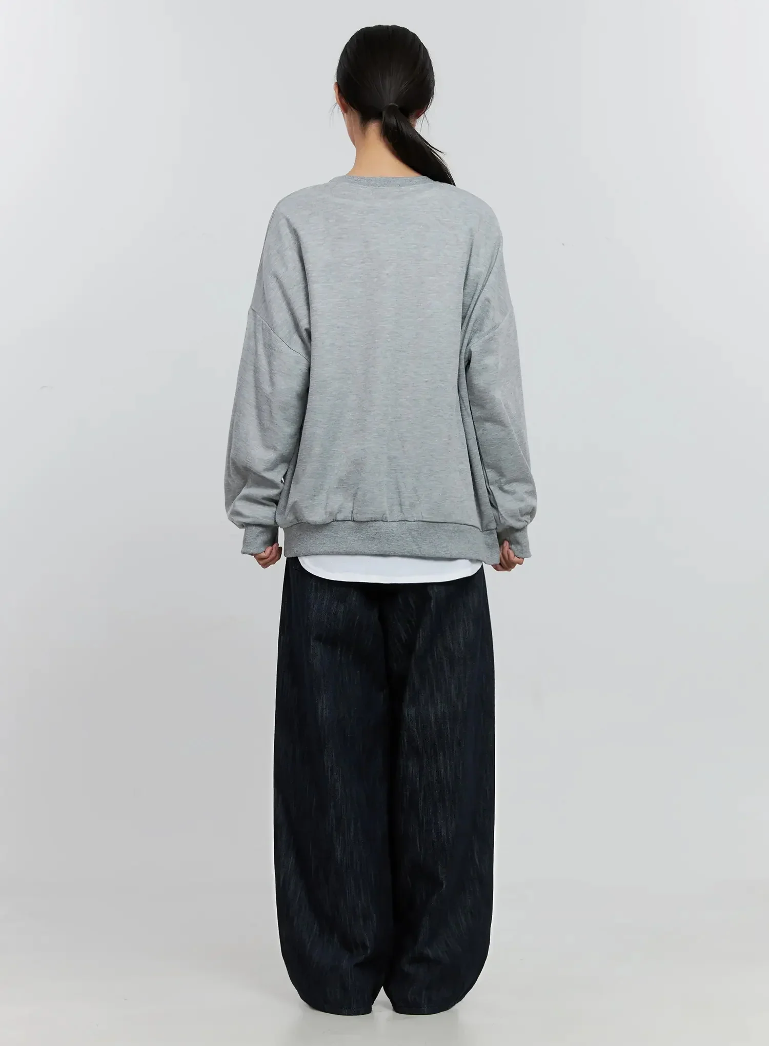 Classic Grey Crewneck Sweatshirt IS516 - Image 6
