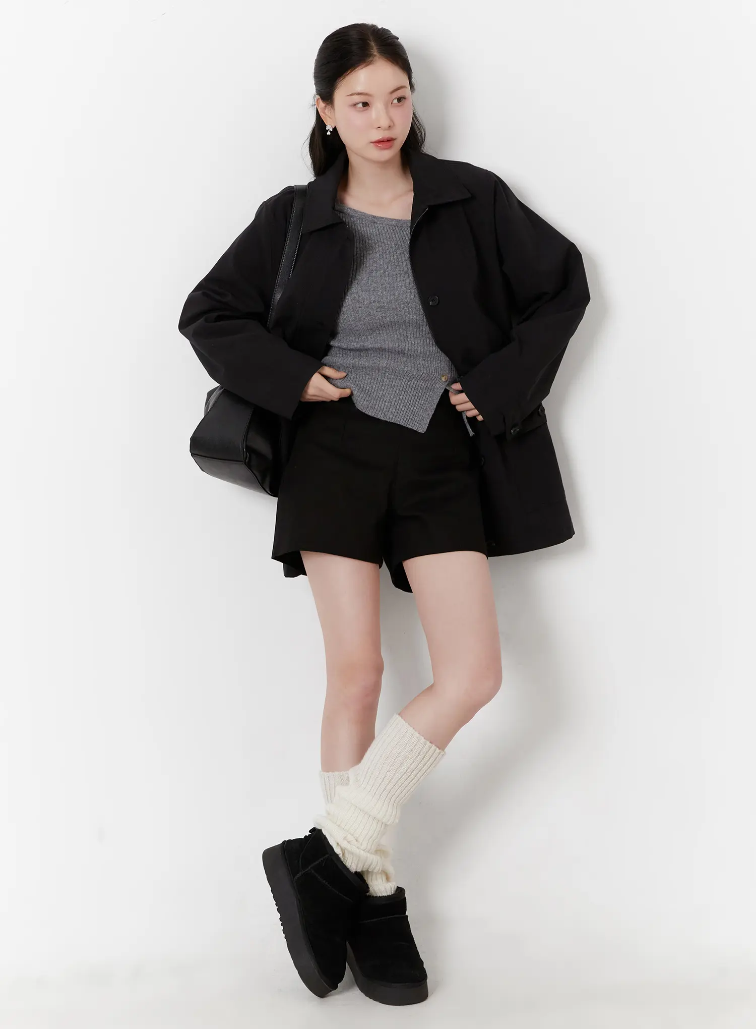 Classic High-Waist Cotton Short F502