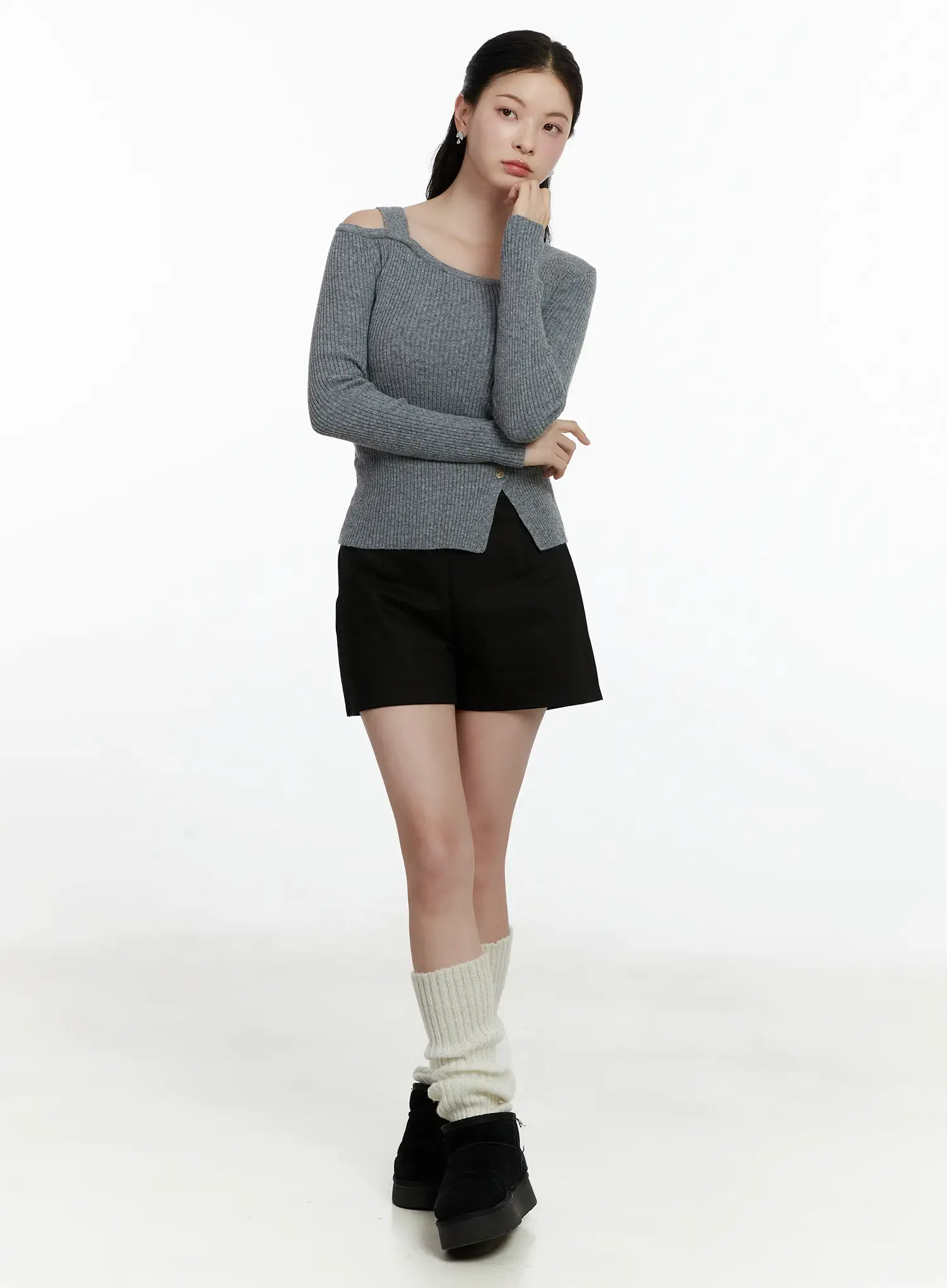 Classic High-Waist Cotton Short F502 - Image 3