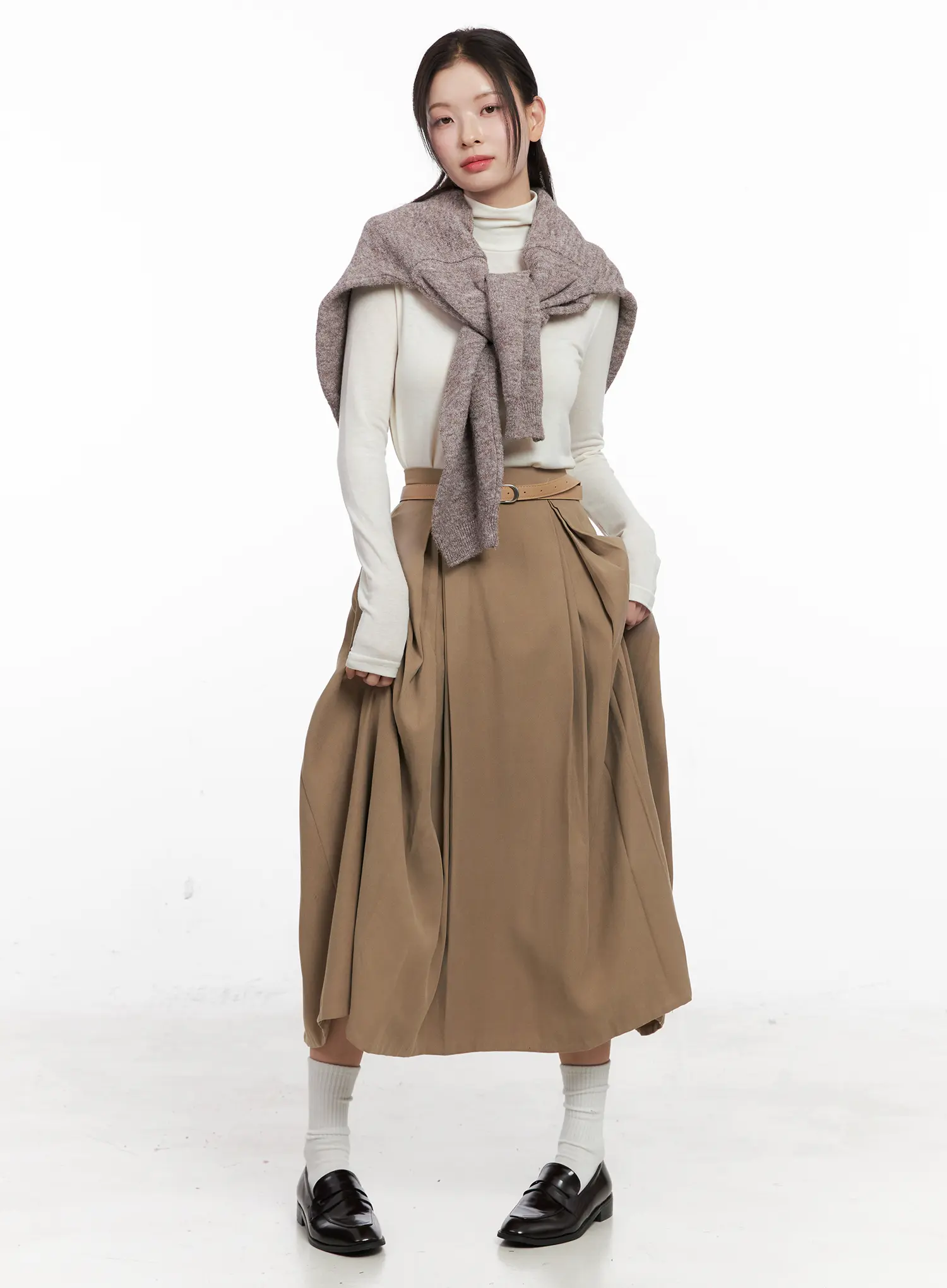 Classic Pintuck Maxi Skirt CO531 - Image 2