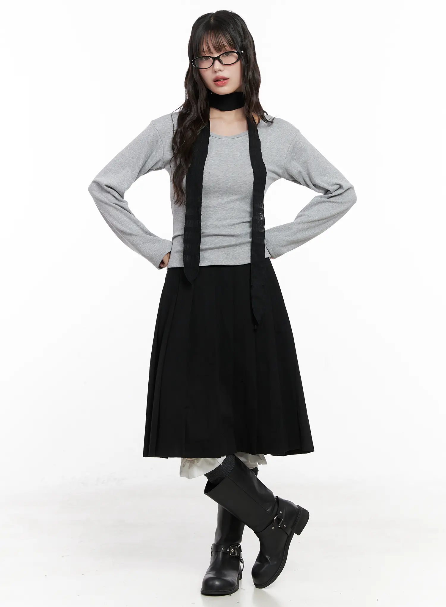 Classic Pleated Mini Skirt CN511 - Image 3
