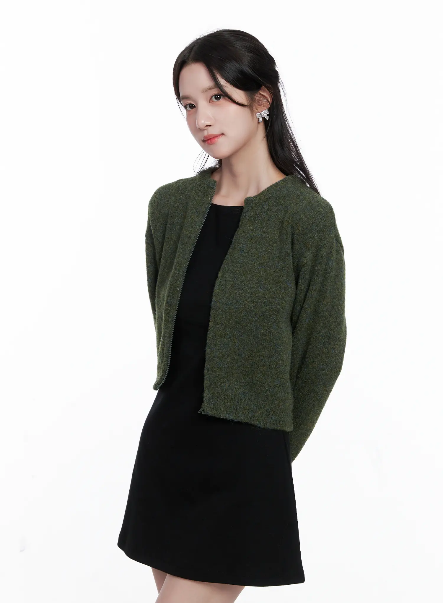 Classic Round Neck Knit Cardigan CS519 - Image 4