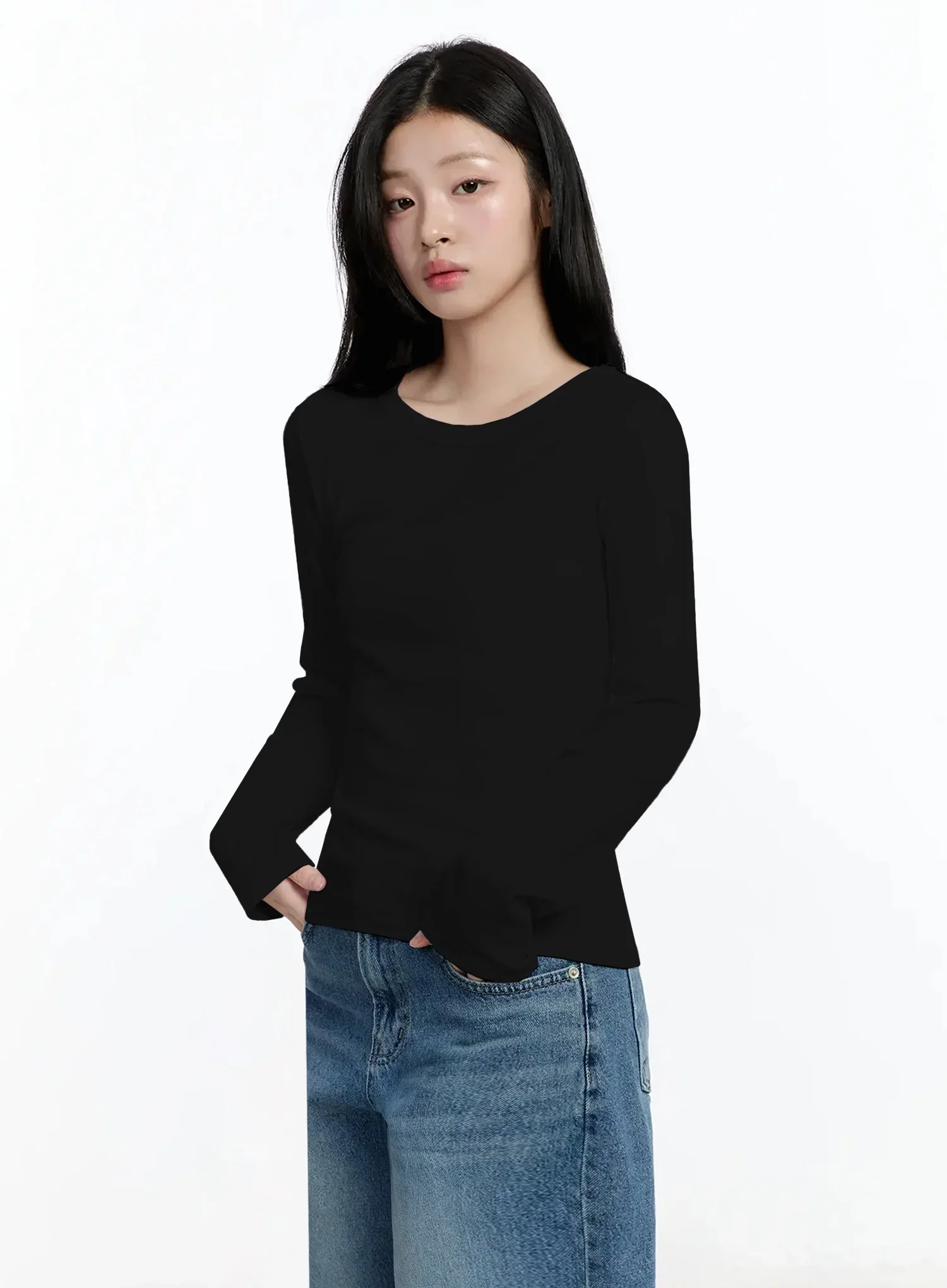 Classic Round Neck Long Sleeve Top IM519 - Image 16